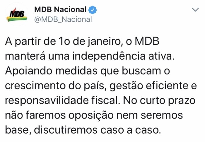 Contemplado com ministÃ©rio, partido de MaranhÃ£o diz que nÃ£o farÃ¡ oposiÃ§Ã£o a Bolsonaro